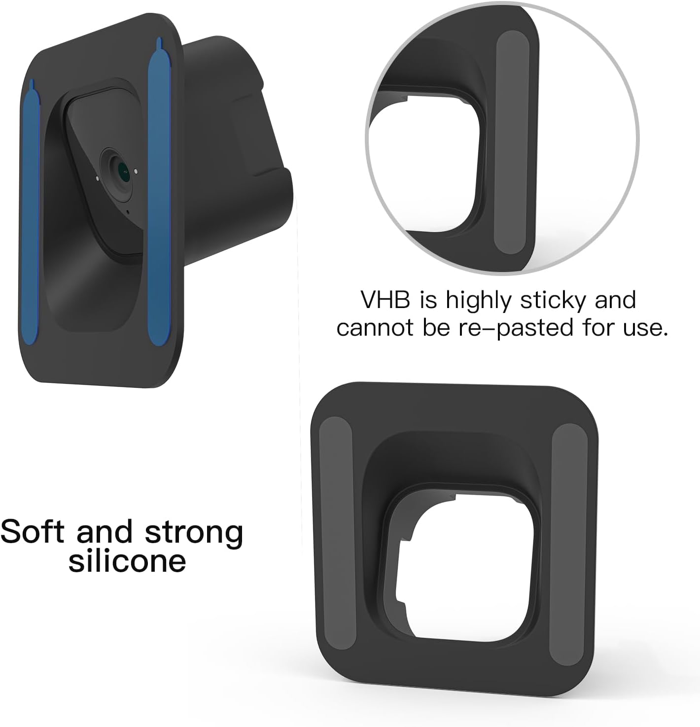HOLACA Soporte de ventana para Blink MiniBlink Mini2, inclinación de 20 grados (arribaabajoizquierdaderecha) Soporte de montaje flexible adhesivo