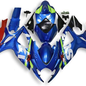 Carenado de plástico azul rojo apto para Suzuki 2006 2007 GSXR 600750 Molde de inyección ABS Carrocería nuevo mercado de accesorios Kit de Carenado de plástico azul rojo apto para Suzuki 2006 2007 GSXR 600750 Molde de inyección ABS Carrocería nuevo mercado de accesorios Kit de