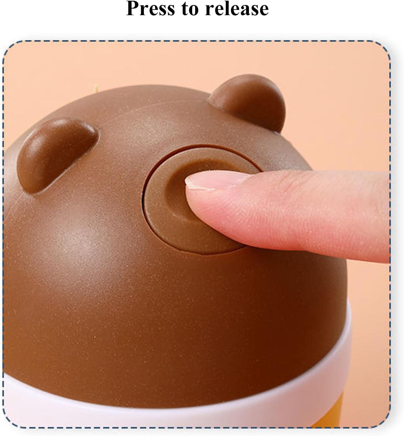 Dispensador de palillos de dientes creativo, dispensador automático de palillos de dientes con forma de oso lindo para cocina, restaurante, hotel,