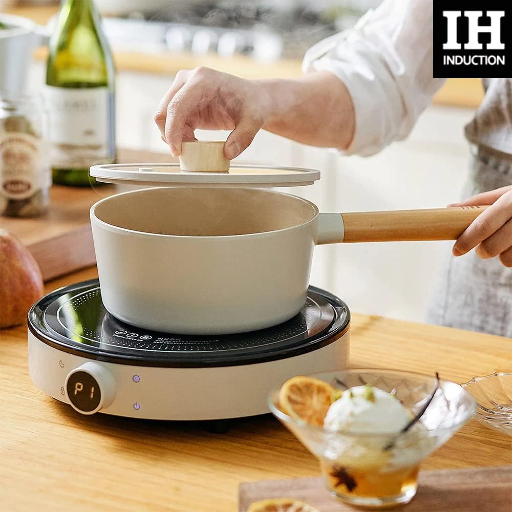 NEOFLAM FIKA – Juego de utensilios de cocina  Sartén de 7.1 in, sartén de 9.4 in, olla de 9.4 in  Hecho en Corea