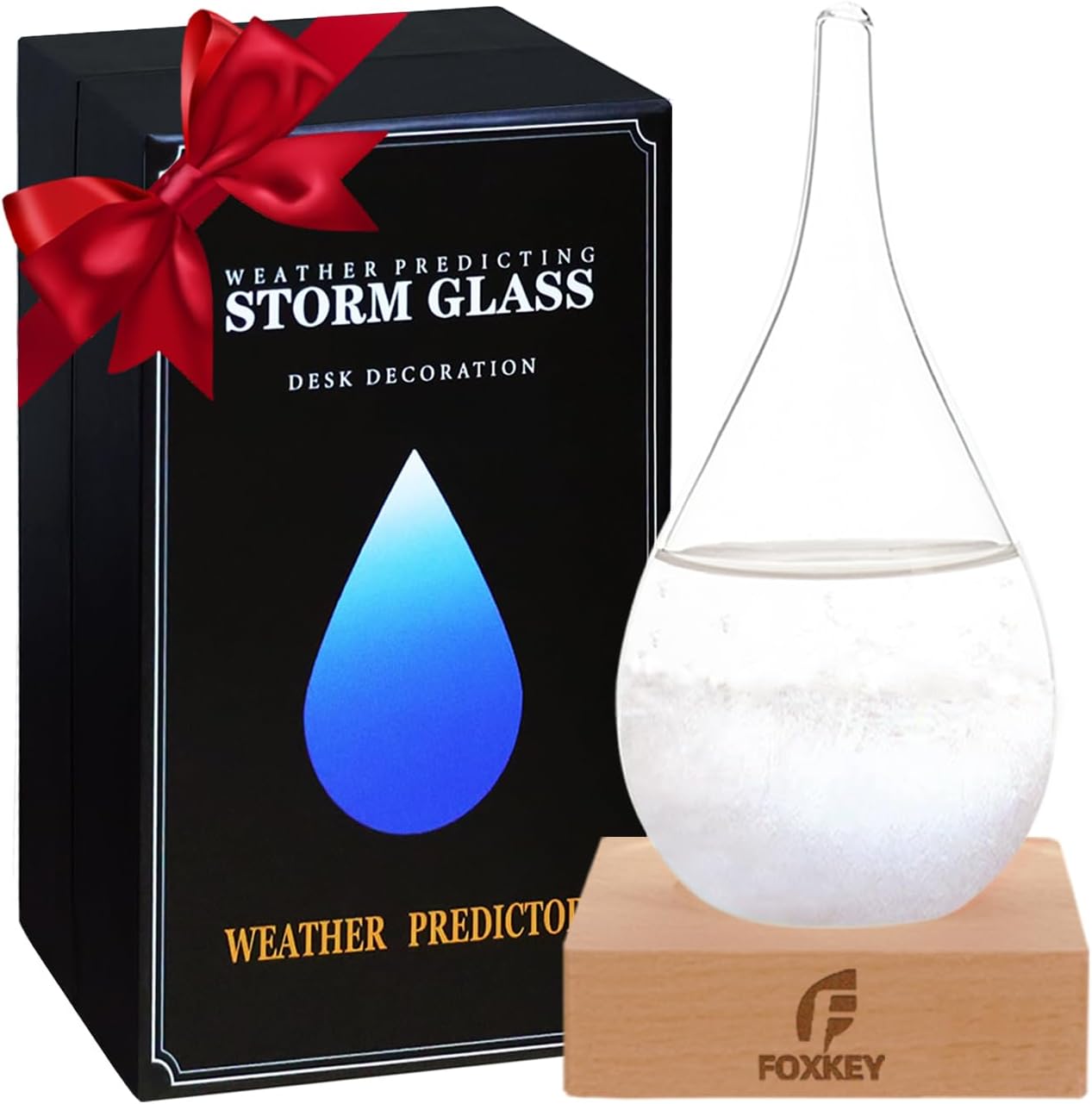 Globo de nieve predictor meteorológico de cristal de tormenta, regalos de Navidad para hombres y mujeres, barómetro de vidrio meteorológico,