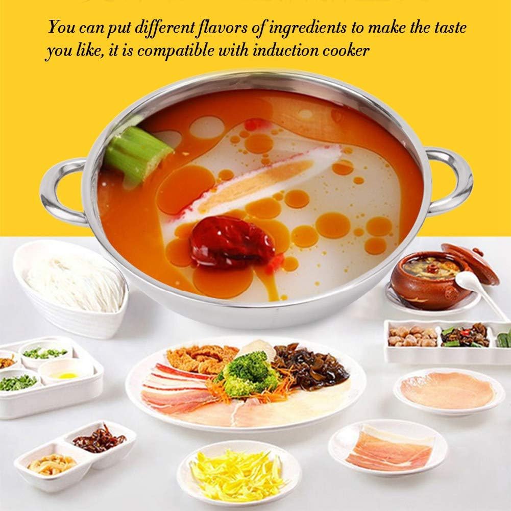 Sartén de cocina de acero inoxidable, olla de inducción de 12 pulgadas, olla de chef con doble asa, sartén para saltear para lavavajillas y horno