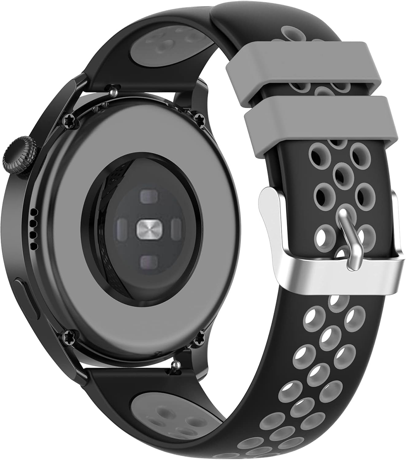 AWADUO Compatible con Huawei Watch GT3 1.81 pulgadas, correa de silicona de repuesto elástica ajustable de 0.866 pulgadas, compatible con Huawei