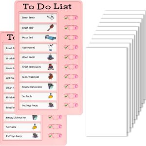 Tabla de tareas deslizantes para niños, lista de verificación de plástico con 10 notas de cartulina desmontables, tablero de lista de tareas diarias Tabla de tareas deslizantes para niños, lista de verificación de plástico con 10 notas de cartulina desmontables, tablero de lista de tareas diarias