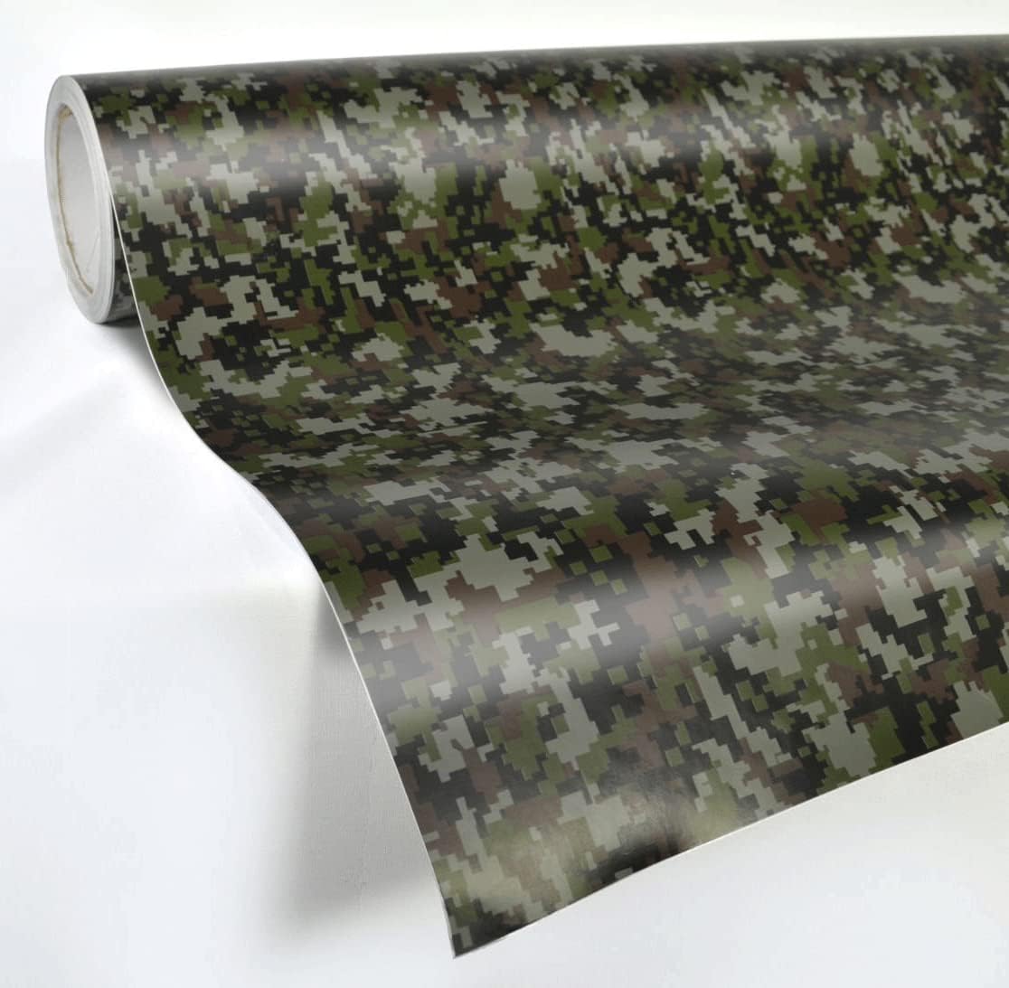 VViViD Película de vinilo de camuflaje digital para bricolaje, sin ensuciar, fácil de instalar, adhesivo de liberación de aire (7 x 5 pies)