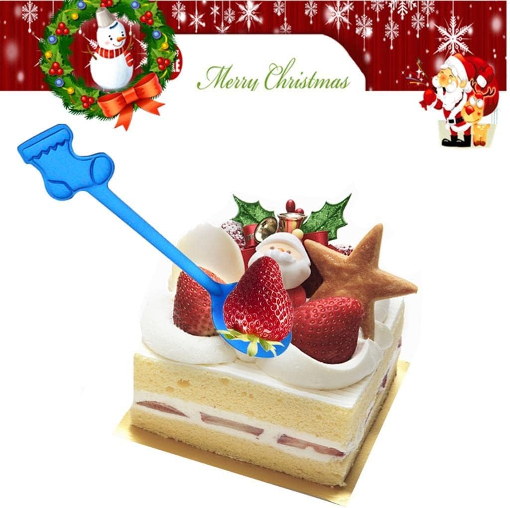 8 cucharas de Navidad de acero inoxidable para té, sopa de leche, café, cucharas para mezclar, postre, pastel, helado, decoración de vajilla de
