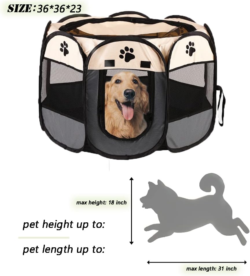Corralito portátil para perros, casa plegable para mascotas para perros y gatos, tiendas de campaña para ejercicios, casa de perrera para cachorros,