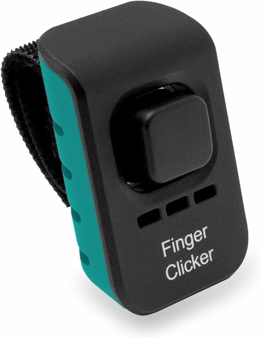 Educator Clicker de dedos de entrenamiento para perros con sonido audible para refuerzo positivo, comportamiento y obediencia, entrenador de