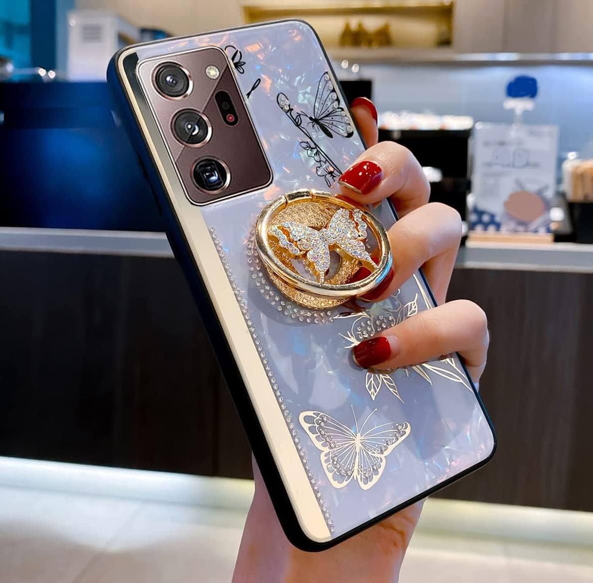 Funda para Samsung Galaxy A32 5G (no compatible con A32 4G) para mujeres y niñas, diseño de lujo, bonito diseño de diamantes de imitación de