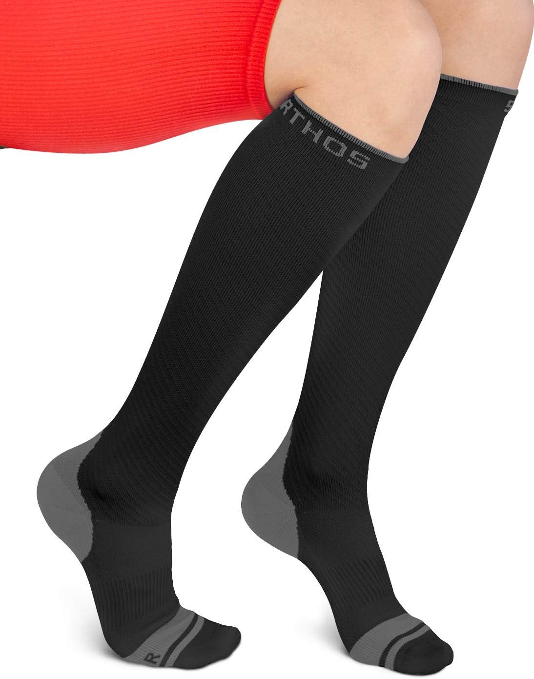 Sparthos Calcetines de compresión (20-30 mmHg)  Calcetines hasta la rodilla para circulación, correr, viajes, apoyo médico, embarazo, enfermeras  Dr