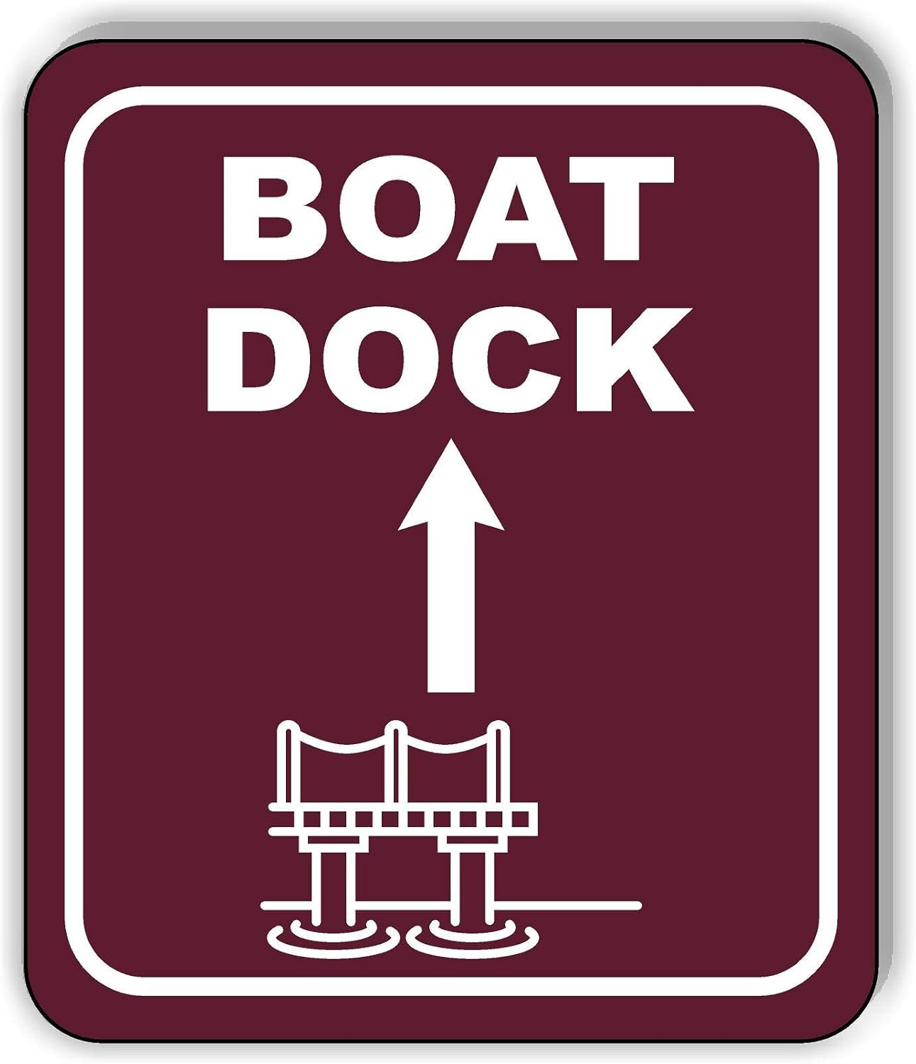 BOAT DOCK DIRECTIONAL UPWARD ARROW CAMPING Aluminum Composite Outdoor Sign 15″ x18″