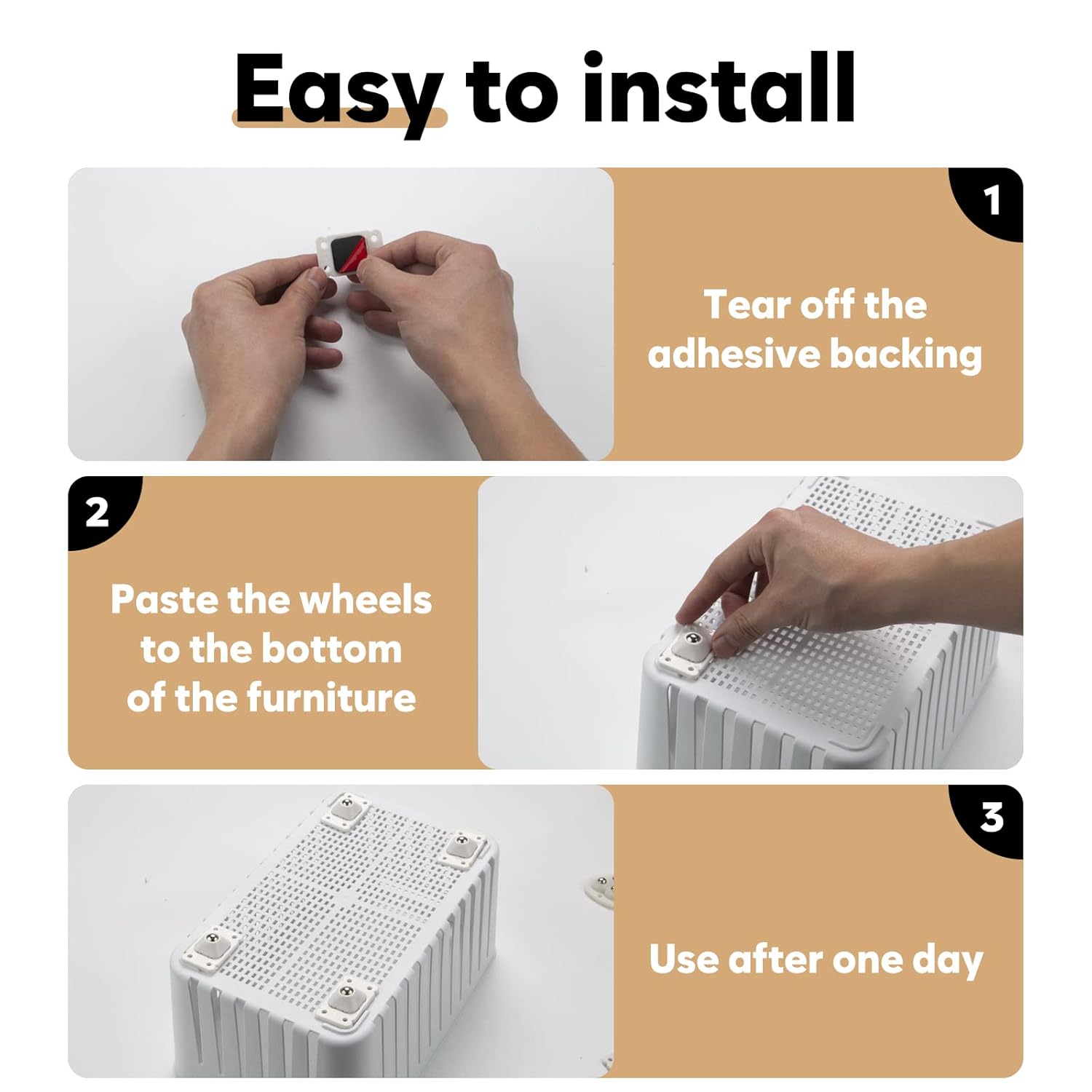 Mini ruedas giratorias autoadhesivas, ruedas giratorias de pasta de acero inoxidable, polea adhesiva de rotación de 360 grados para