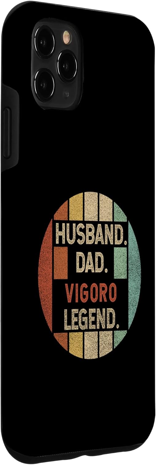 Funda para iPhone 11 Pro Max Husband Dad Vigoro Legend Vintage para el Día del Padre
