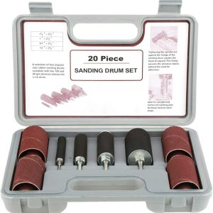 Kit de herramientas de lijadora de tambor de lijado de husillo con estuche para prensa de taladro 20 piezas Kit de herramientas de lijadora de tambor de lijado de husillo con estuche para prensa de taladro 20 piezas