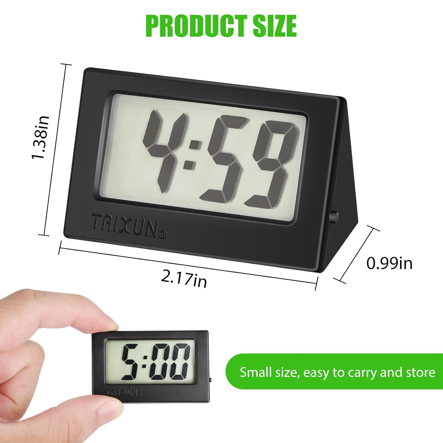 Linkstyle 2 relojes digitales para tablero de instrumentos de automóvil, mini reloj para automóvil, camión, horario, reloj digital electrónico para