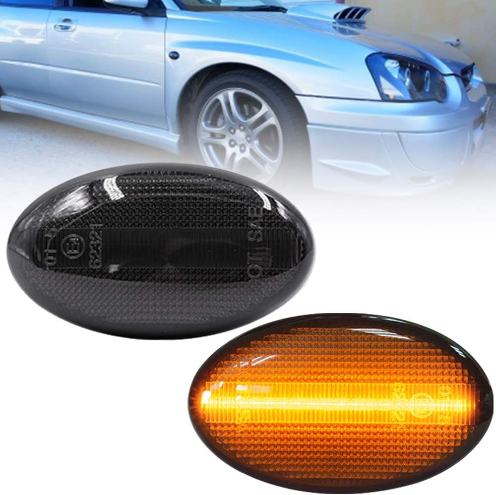 NJSBYL Impreza WRX – Lámpara de marcador lateral LED para Subaru Impreza WRX 2002 2003 2004 2005 2006 2007 Fender Turn Signal Kits de luz de lente