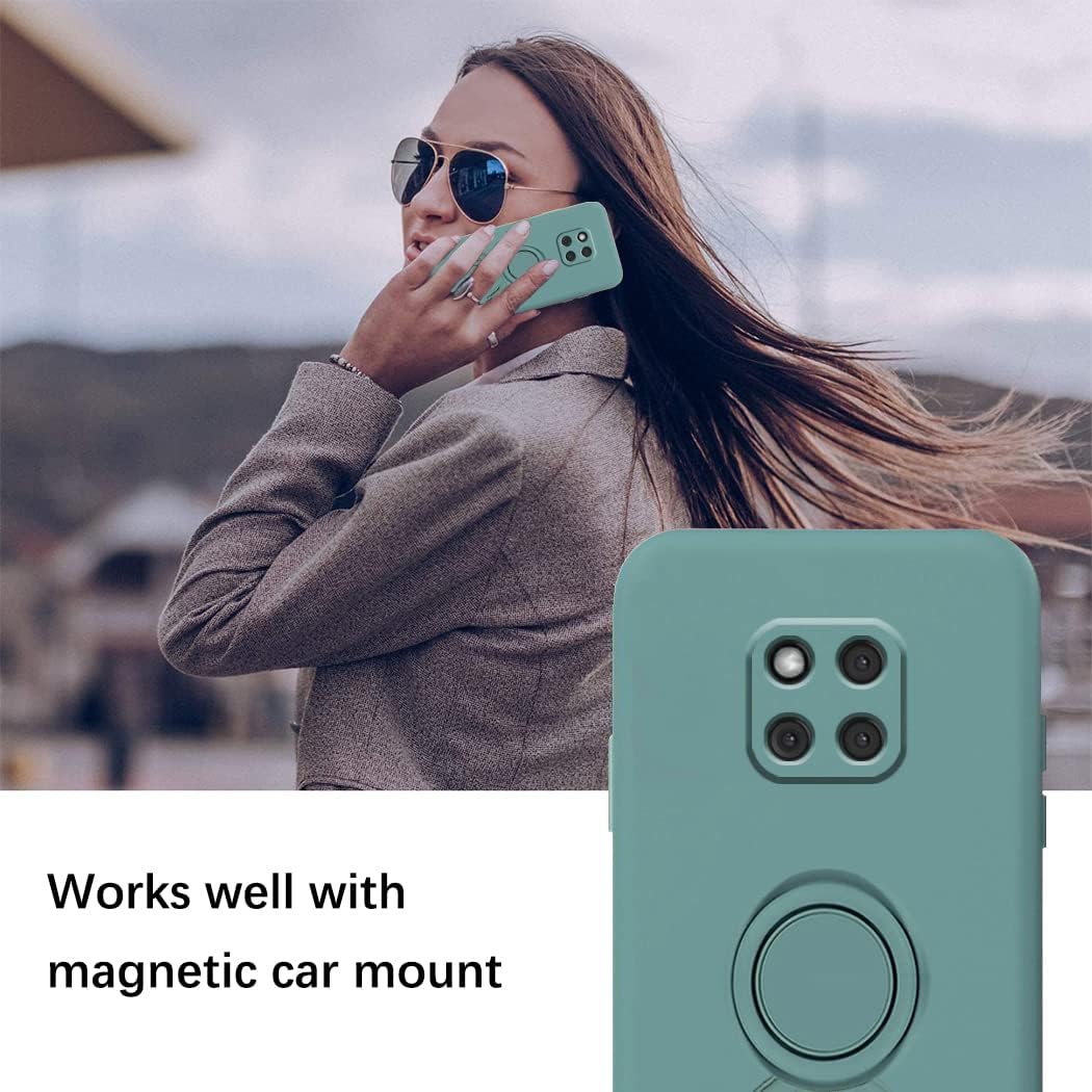 Funda compatible con Huawei Mate 20 Pro con soporte creativo de patrón de astronauta verde, funda para teléfono Huawei Mate 20 Pro con soporte de