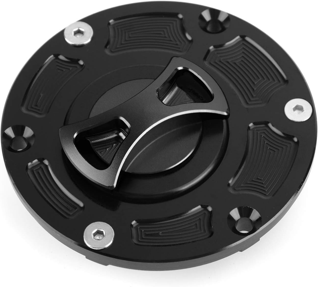 Topteng Tapa de gasolina de combustible sin llave de aluminio CNC para motocicleta Kawasaki EX250 Ninja 250R 2008-2014, ER250 2013-2016, Z250