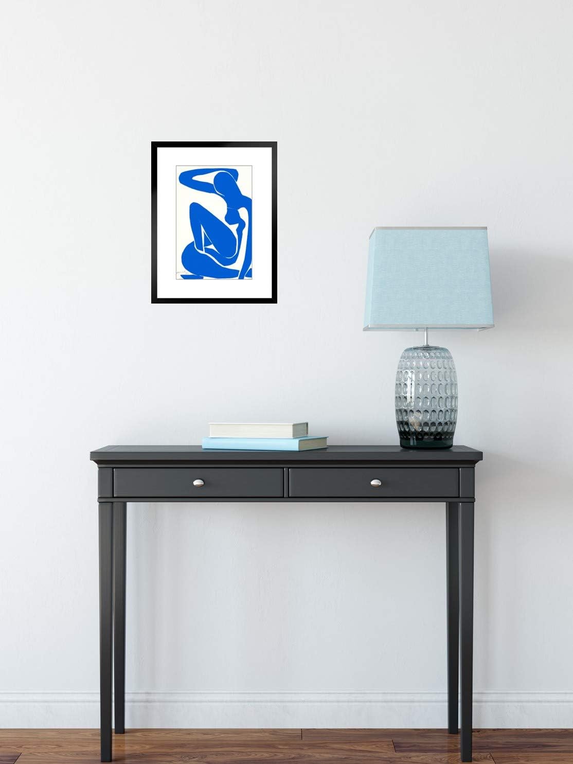 Buyartforless – Póster (16 x 12, diseño con texto en inglés “Nude I sentado”), color azul