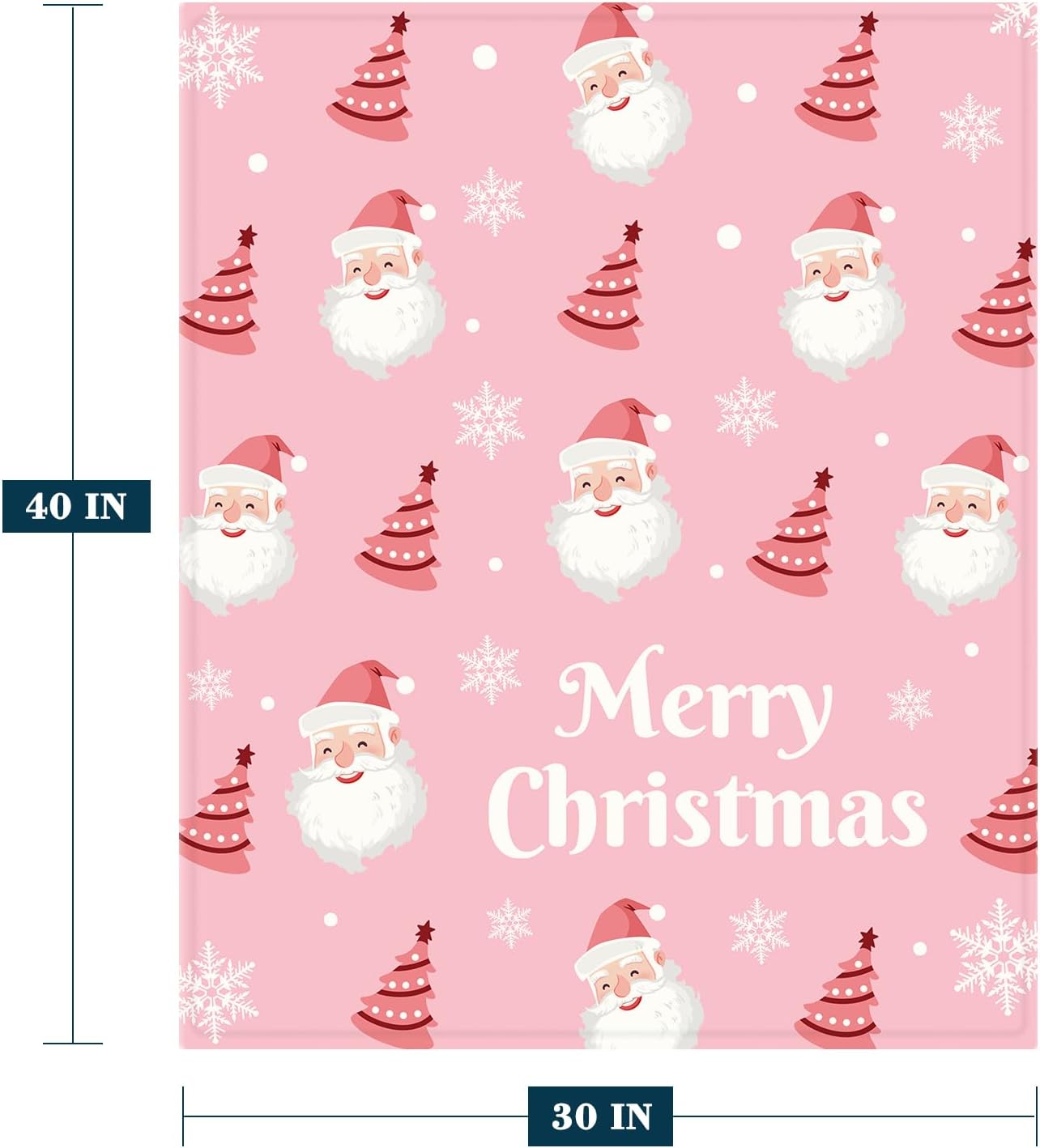YeeJu Manta de Navidad para bebé, manta pequeña de Papá Noel rosa para bebé, manta para envolver cuna, suave, acogedora, ligera, mullida, manta de