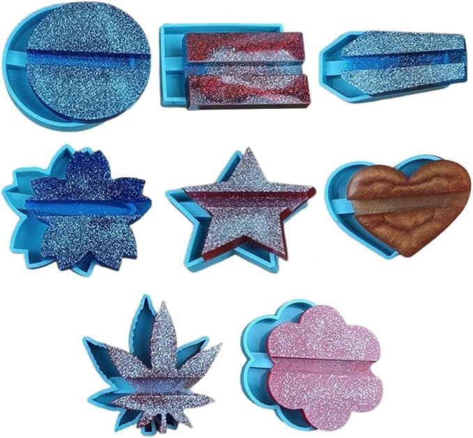 Moldes de silicona Beerty de 1.57 pulgadas para resina, soporte para tarjetas de visita, molde de resina epoxi, soporte para teléfono móvil, molde