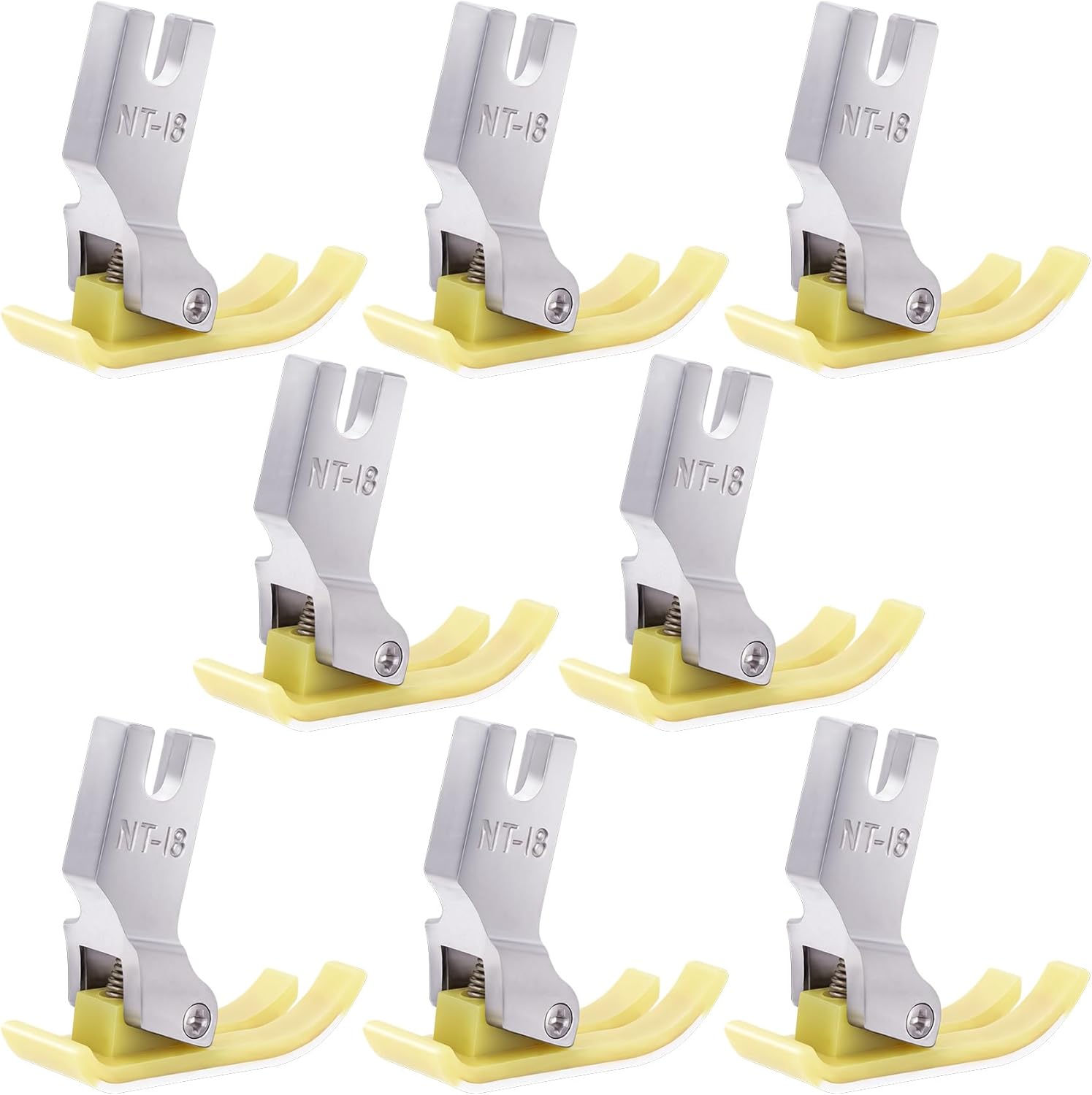 8 pies prensatelas de costura, prensatelas de plástico antiadherentes, prensatelas de costura resistentes al desgaste para máquinas de coser