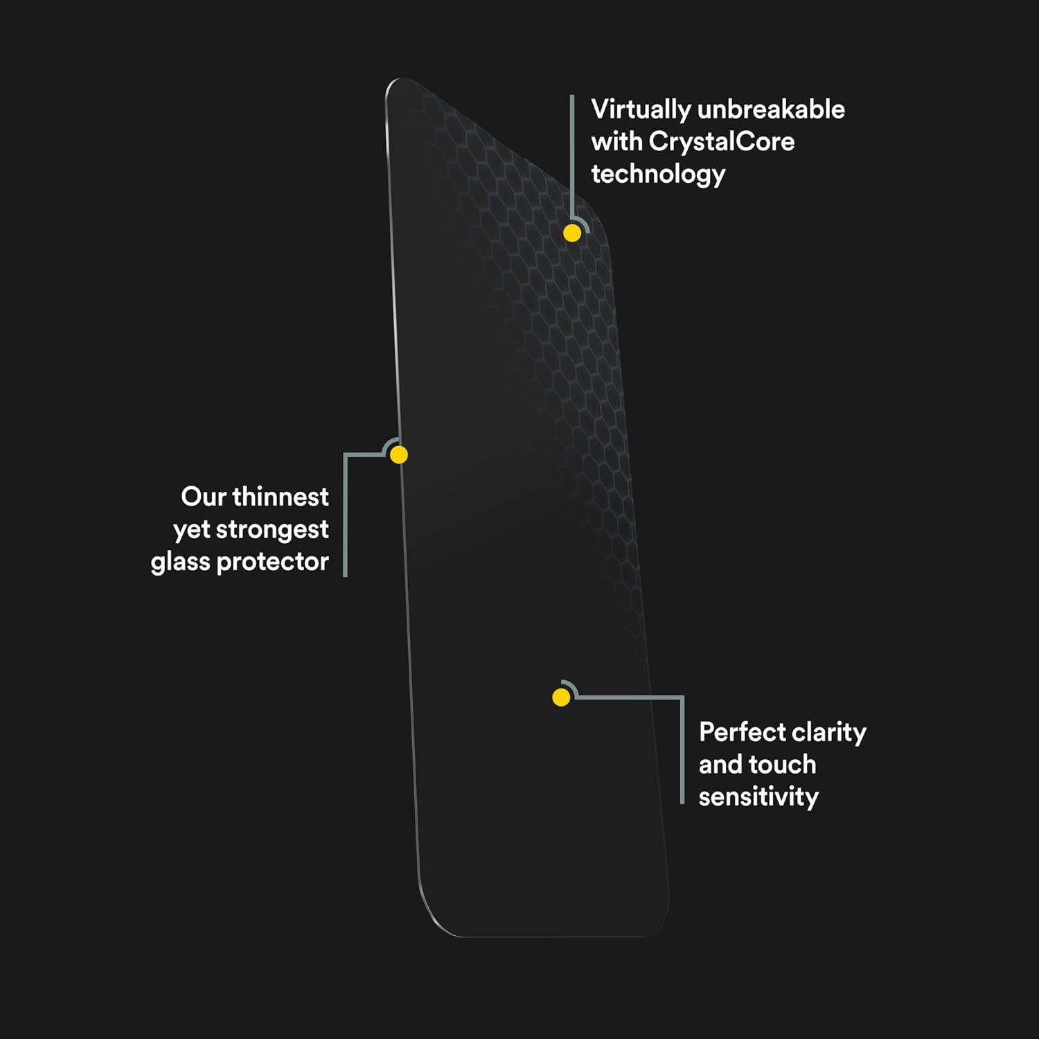 BodyGuardz Apex – Protector de pantalla para iPhone 14  iPhone 14 ProiPhone 13  iPhone 13 Pro – Tecnología de impacto extremo, antipolvo, fácil