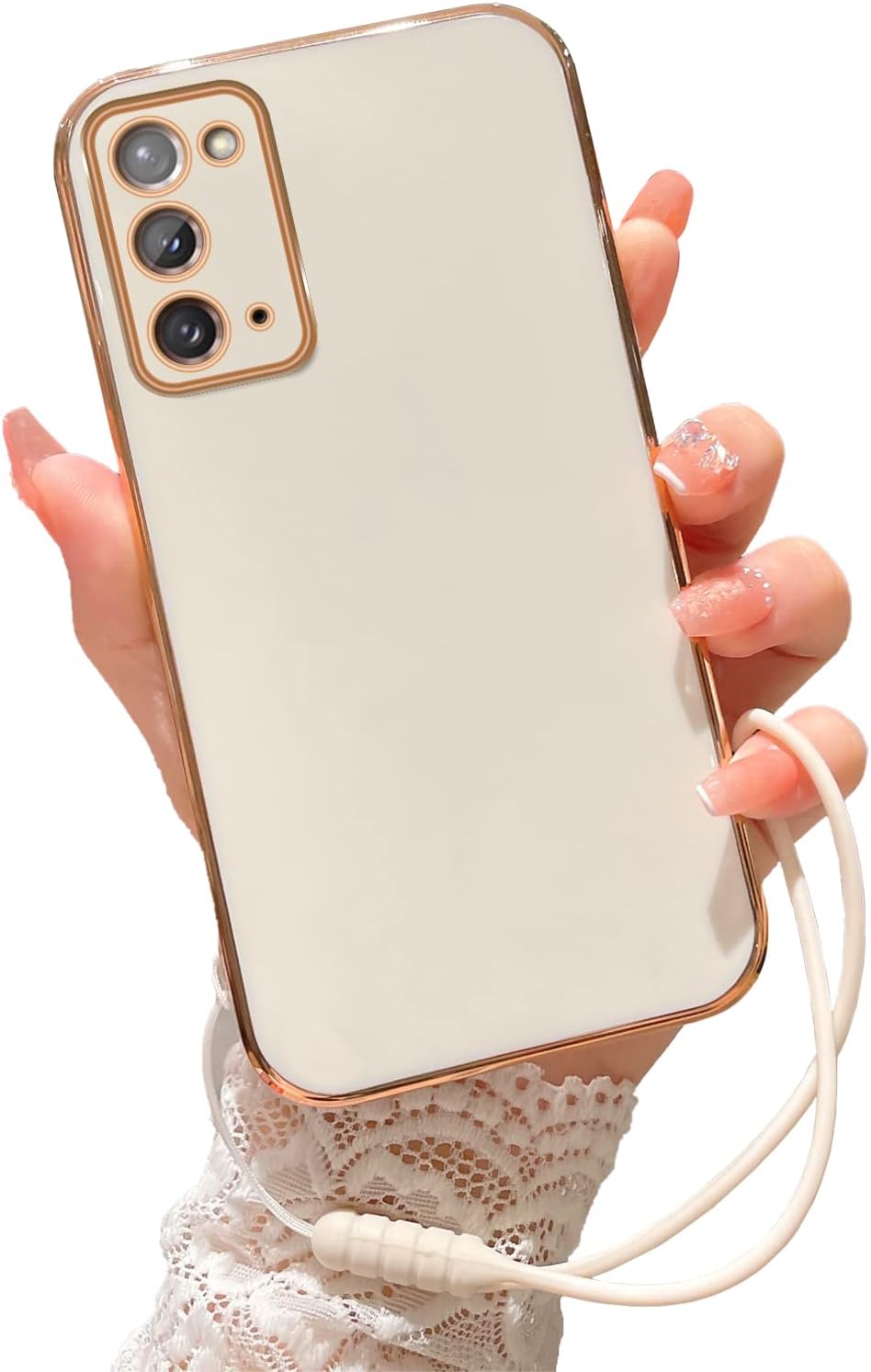 Funda para Note 20, funda para Galaxy Note 20 para mujer, galvanoplastia, de lujo, estética, moderna, bonita, de cámara completa, protección de TPU