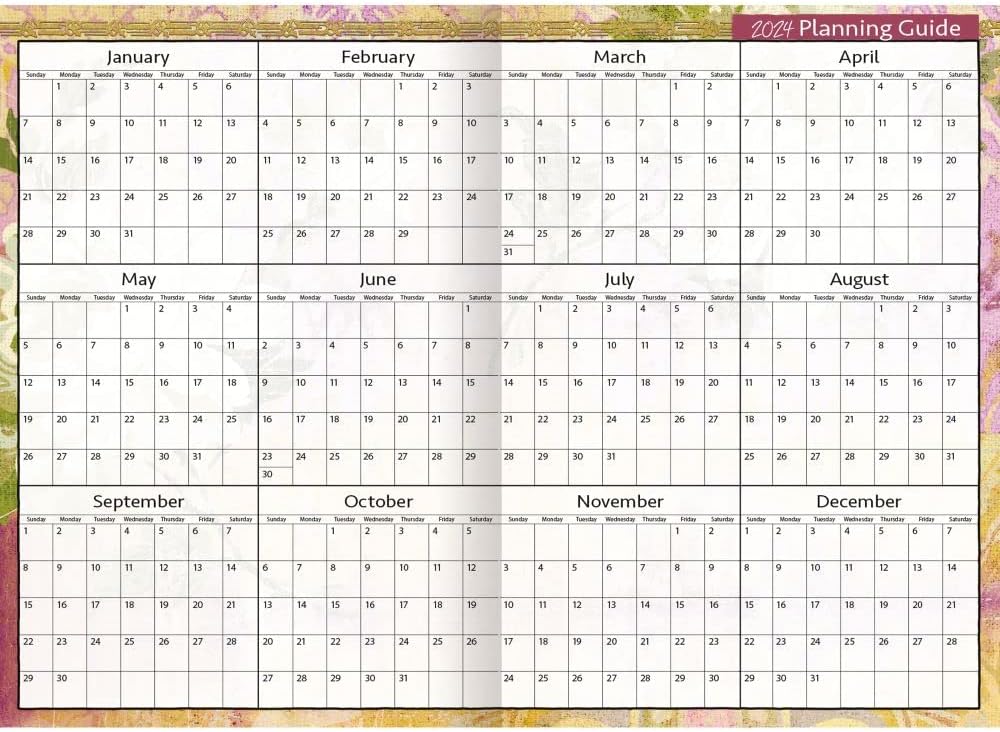 LANG Patina Vie – Agenda mensual de bolsillo 2024 (24991003190)