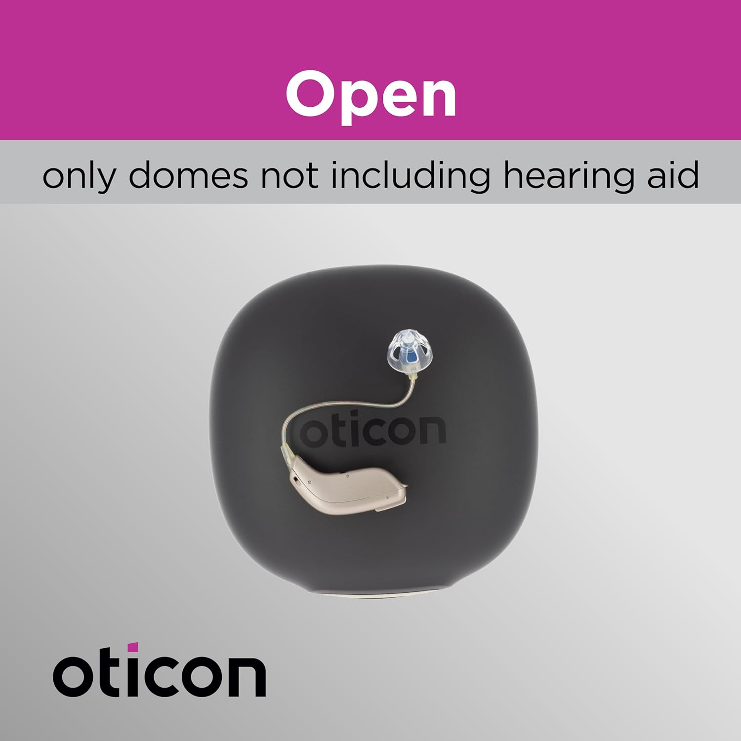 Oticon – Domos originales para audífonos Minifit Open de 0.31 pulgadas (0.31 pulgadas – mediano), repuestos originales de Dinamarca, accesorios
