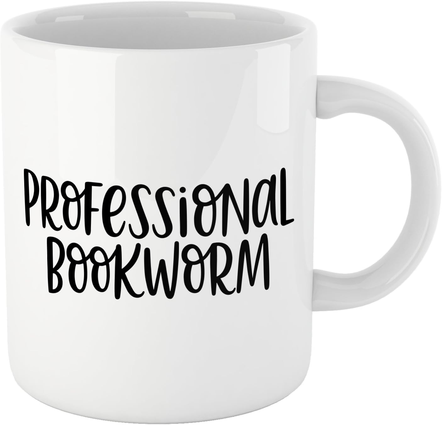 Taza de lectura para amantes de los libros, cita BW – My Workout is Reading in Bed – Regalos de ratones de biblioteca, divertida taza de café con