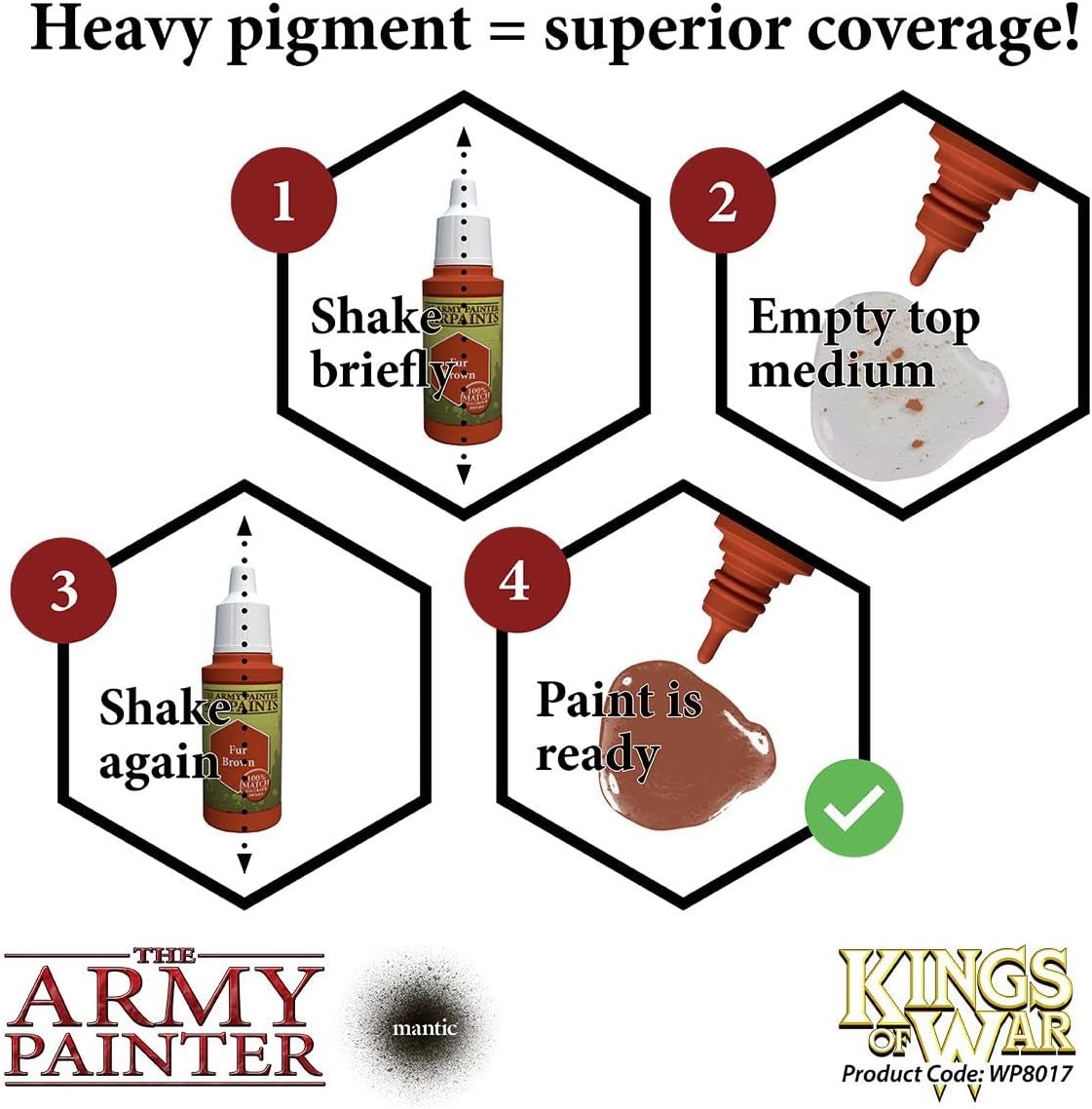 The Army Painter Kings of War Ogres – Juego de pintura en miniatura  Juego de pintura acrílica altamente pigmentada  10 pinturas en miniatura en