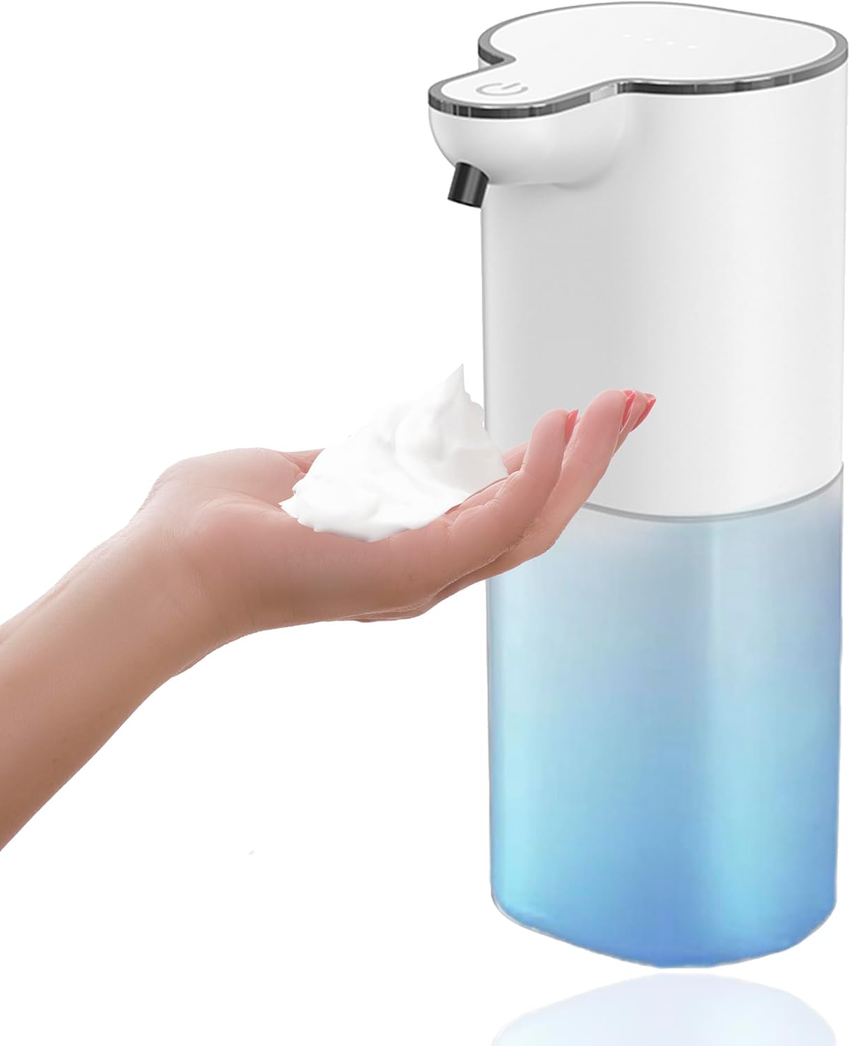 Dispensador automático de jabón espumoso para baño, montaje en pared, manos libres de contacto, dispensador automático de jabón para platos para
