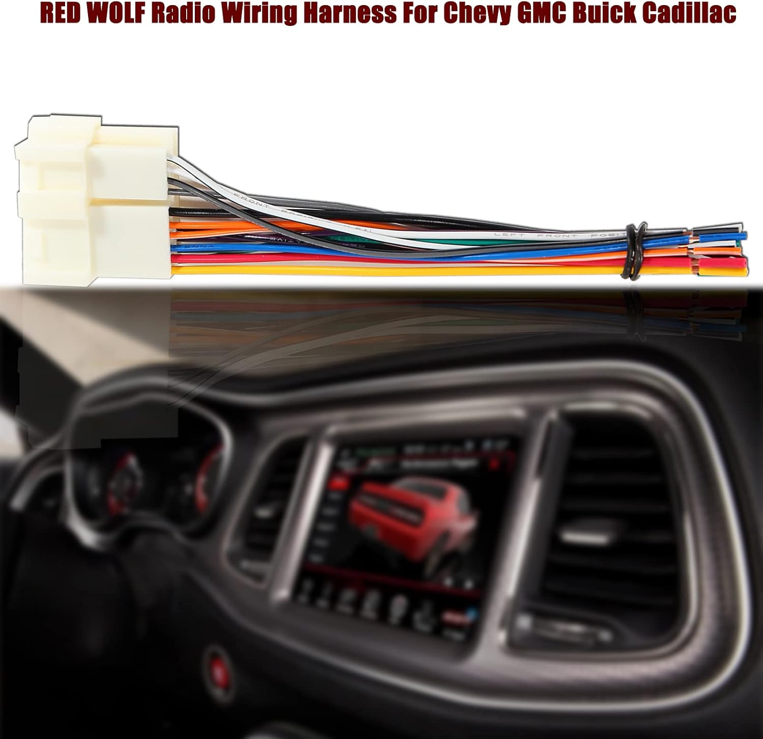 RED WOLF Arnés de cableado estéreo para automóvil para GMC Sierra Chevy Suburban Tahoe 1999-2002 Unidad principal del mercado de accesorios Instalar
