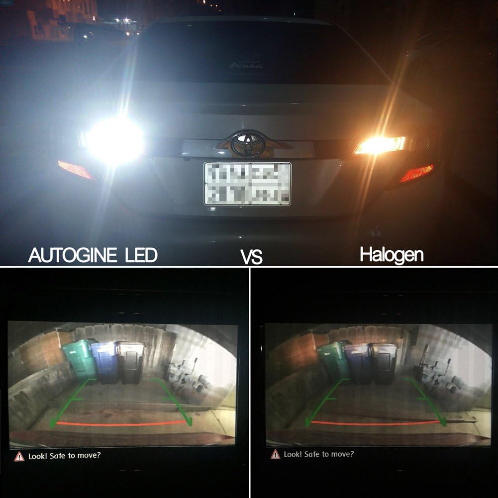 4 bombillas LED muy brillantes de 9 a 30 V 3014 54-SMD, color blanco xenón , Blanco Xenón