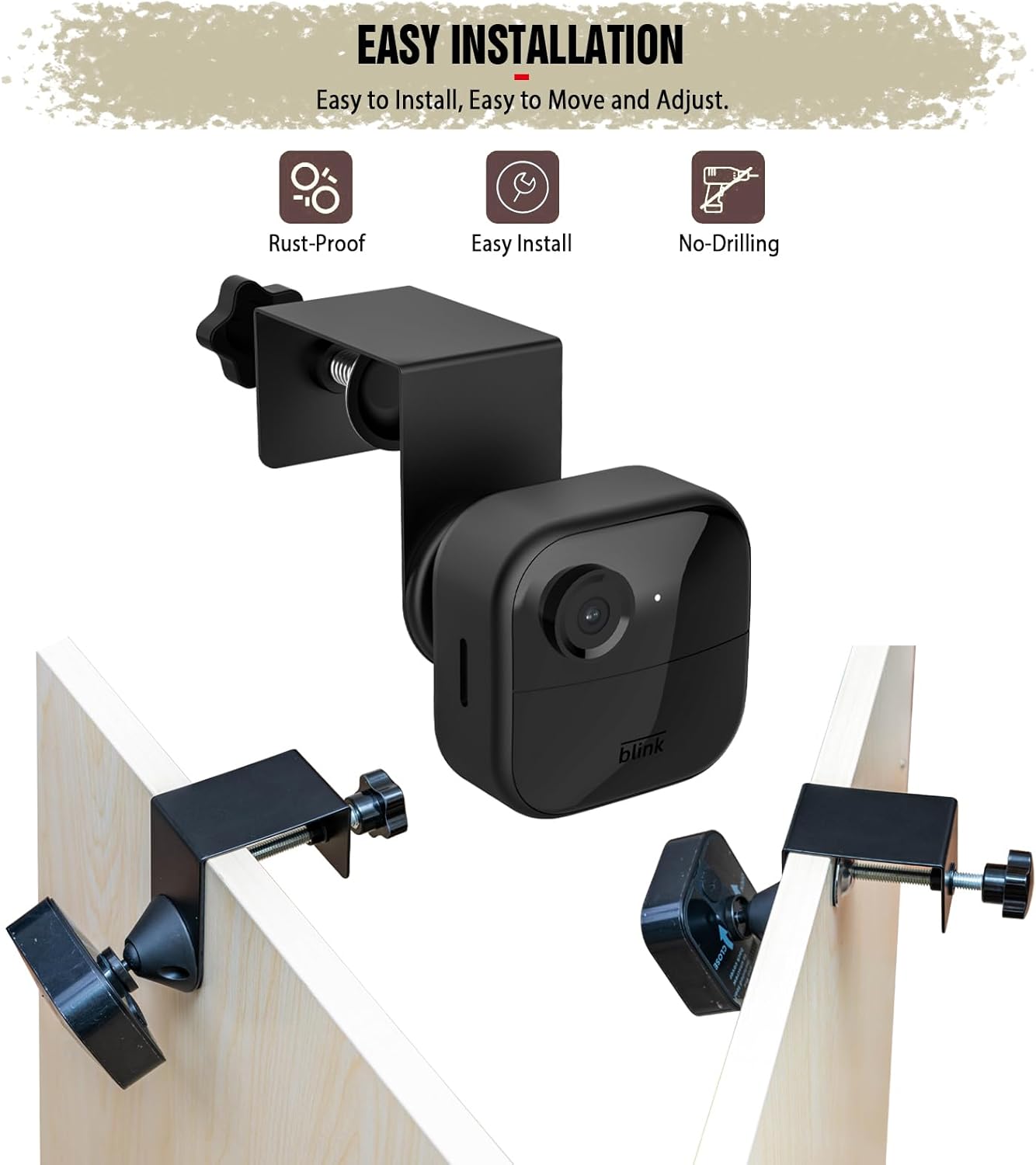 Soporte de puertacanalón para cámara Blink interiorexterior (43 generación) y cámara Blink XT2XT, accesorios de montaje de cámara de seguridad Blink
