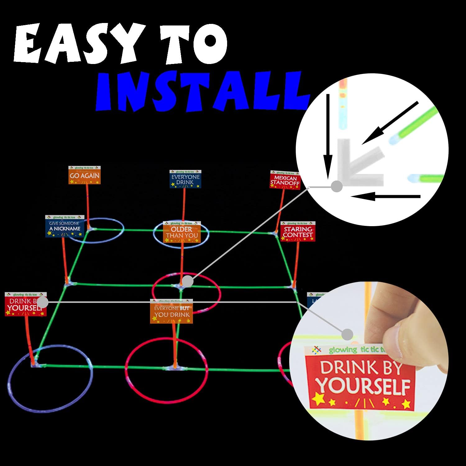 Juego gigante 3 en 1 de 18.2 pulgadas para adultos y familia, juegos de fiesta, campamento o patio trasero para todas las edades, con 27 paquetes de