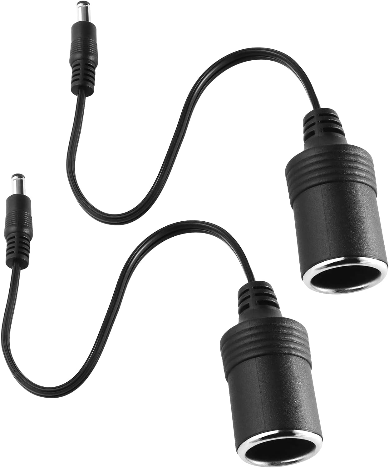 2 unidades de enchufe para encendedor de cigarrillos a cable de 0.217in x 0.083in, adaptador de cable de extensión para encendedor de cigarrillos de