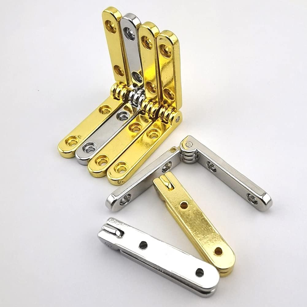 Bisagra de aleación de zinc de 90 grados para caja de madera, regalo de vino, joyero, accesorios, bisagra de cadena de soporte angular, 6 piezas con