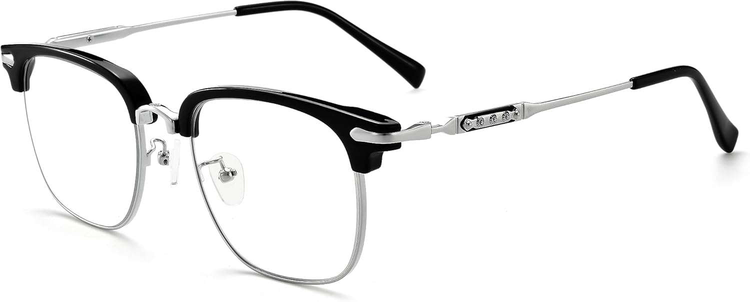 Gafas de bloqueo de luz azul semi sin montura a la moda y cómodas, perfectas para teléfonos y computadoras
