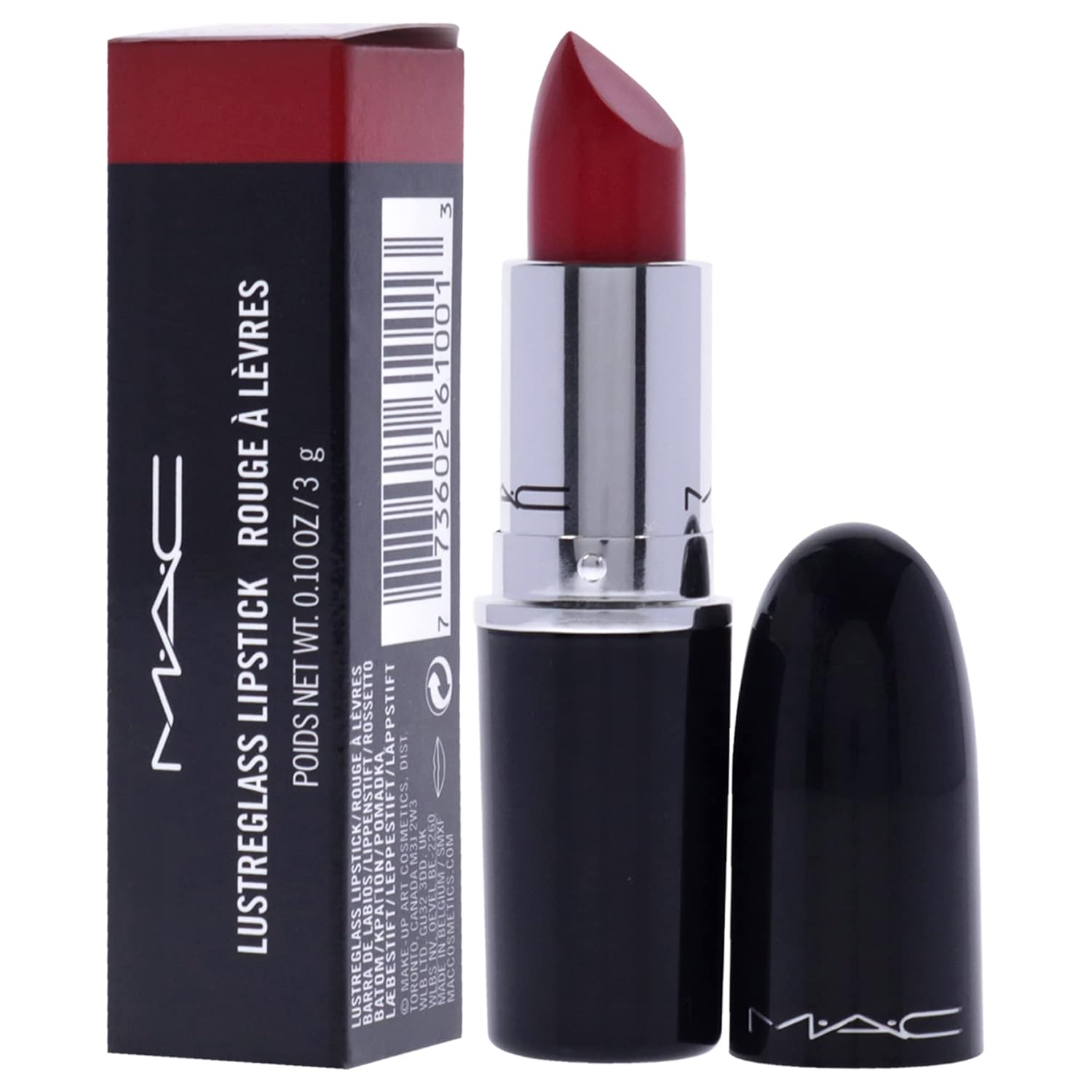 MAC Lustreglass Sheer Shine – Lápiz labial Cockney para mujer, 0.1 oz