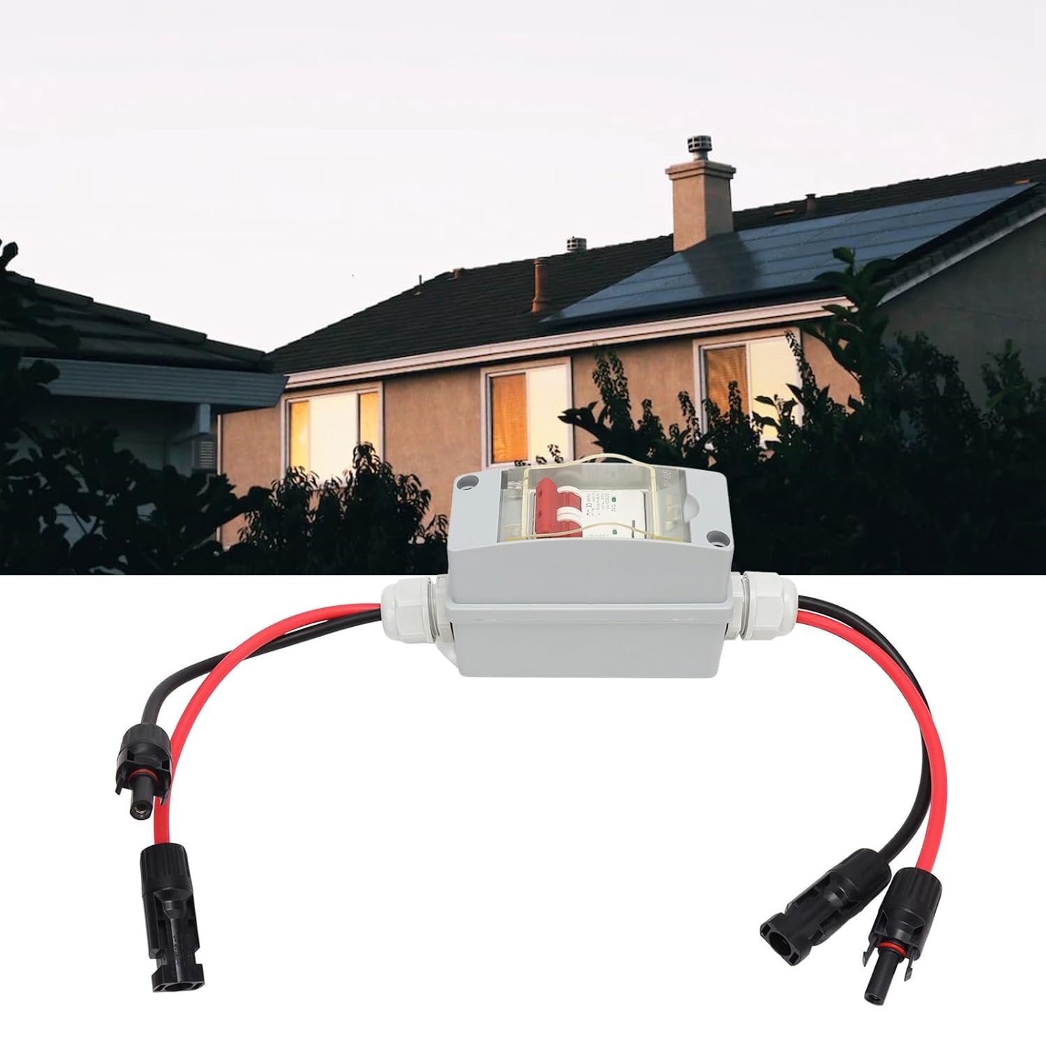 Interruptor de aire de panel solar 2P Interruptor de aire DC 500V 32A Interruptor de desconexión de energía solar con caja de distribución