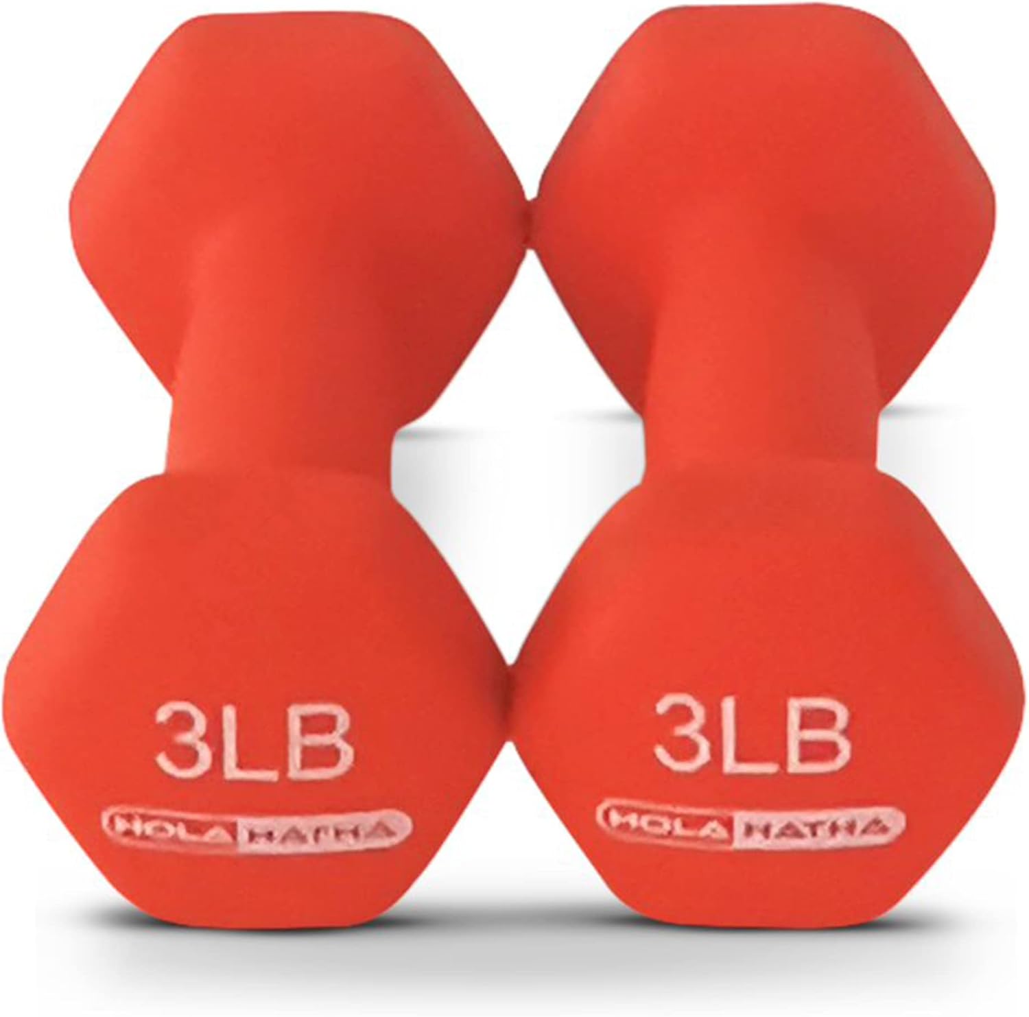 HolaHatha Juego de mancuernas de neopreno de 2, 3, 5, 8 y 10 libras con estante, ideal para ejercicios en casa para ganar tono y definición, color