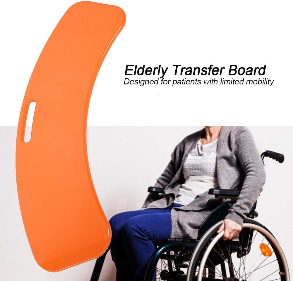 Tabla de transferencia para silla de ruedas, tabla de transferencia de silla de ruedas curvada gruesa, ayuda de movimiento para personas mayores y