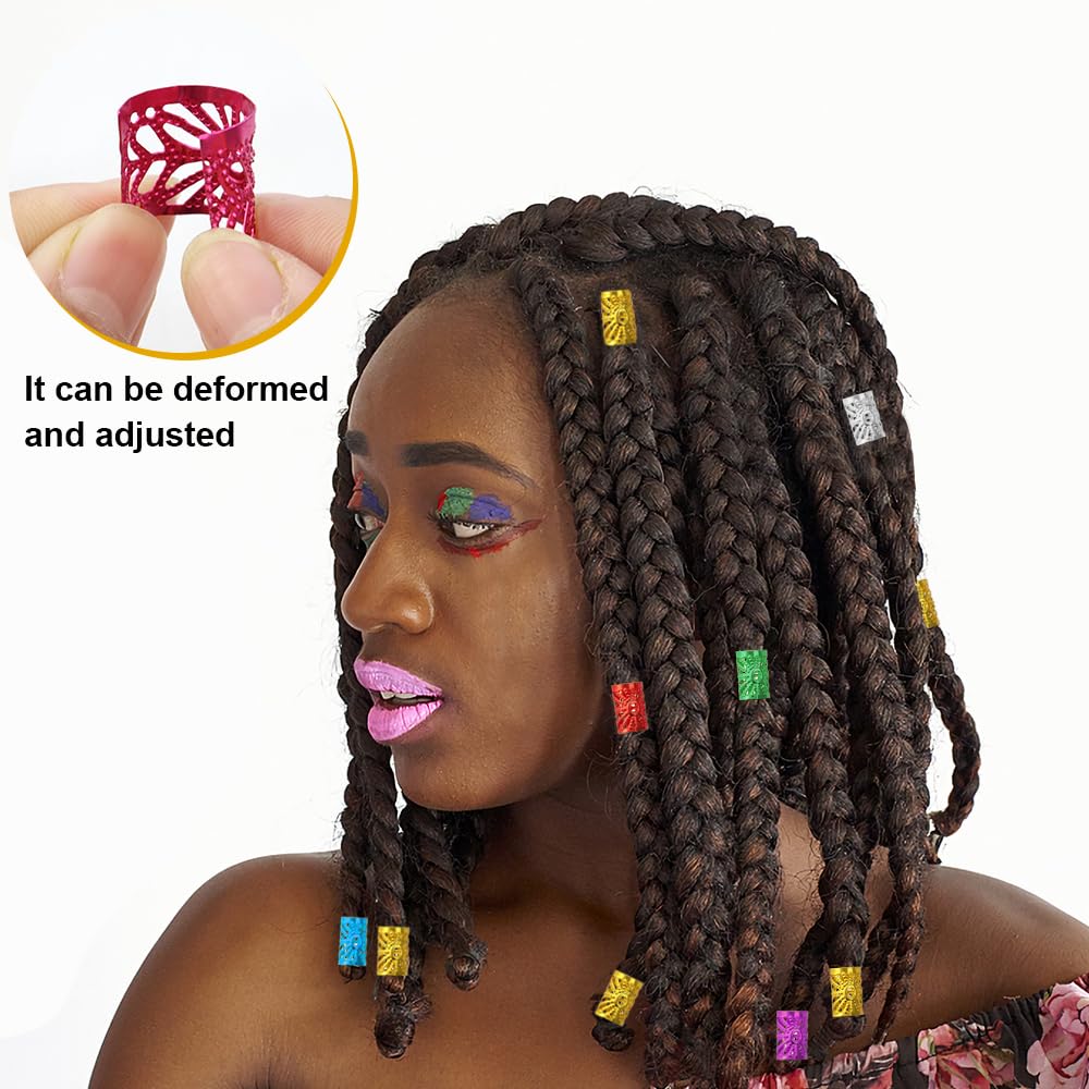 50 piezas de pinzas de extensión de cabello trenzado sucio anillos de extensión de cabello coloridos anillos de extensión de cabello de baile