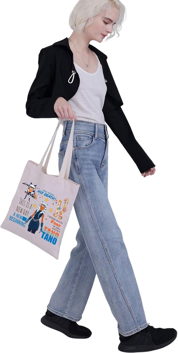 G2TUP Ahsoka Tano Inspired – Bolsa de mano reutilizable Jedi para fanáticos de Ahsoka