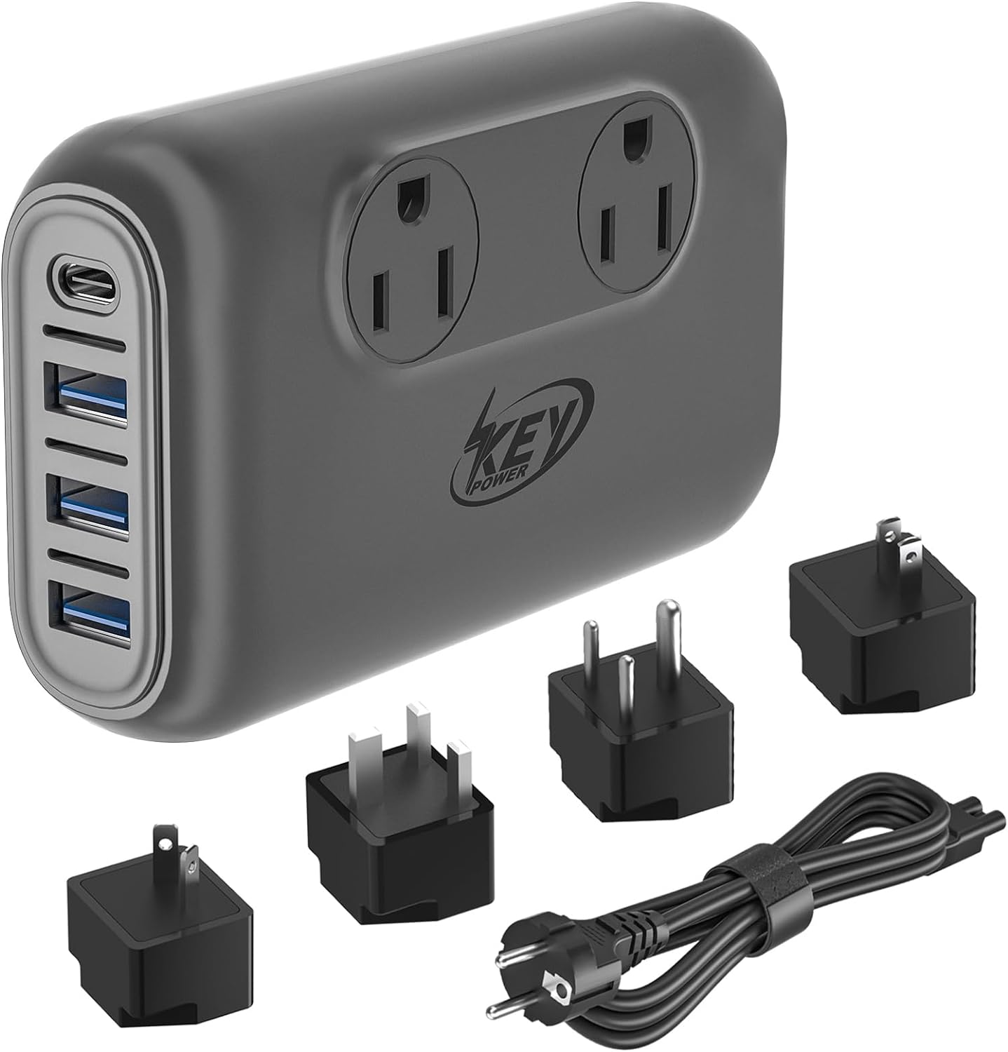 Convertidor de 220 V a 110 V, convertidor de voltaje descendente Key Power de 230 vatios y convertidor de corriente, adaptador de corriente de viaje