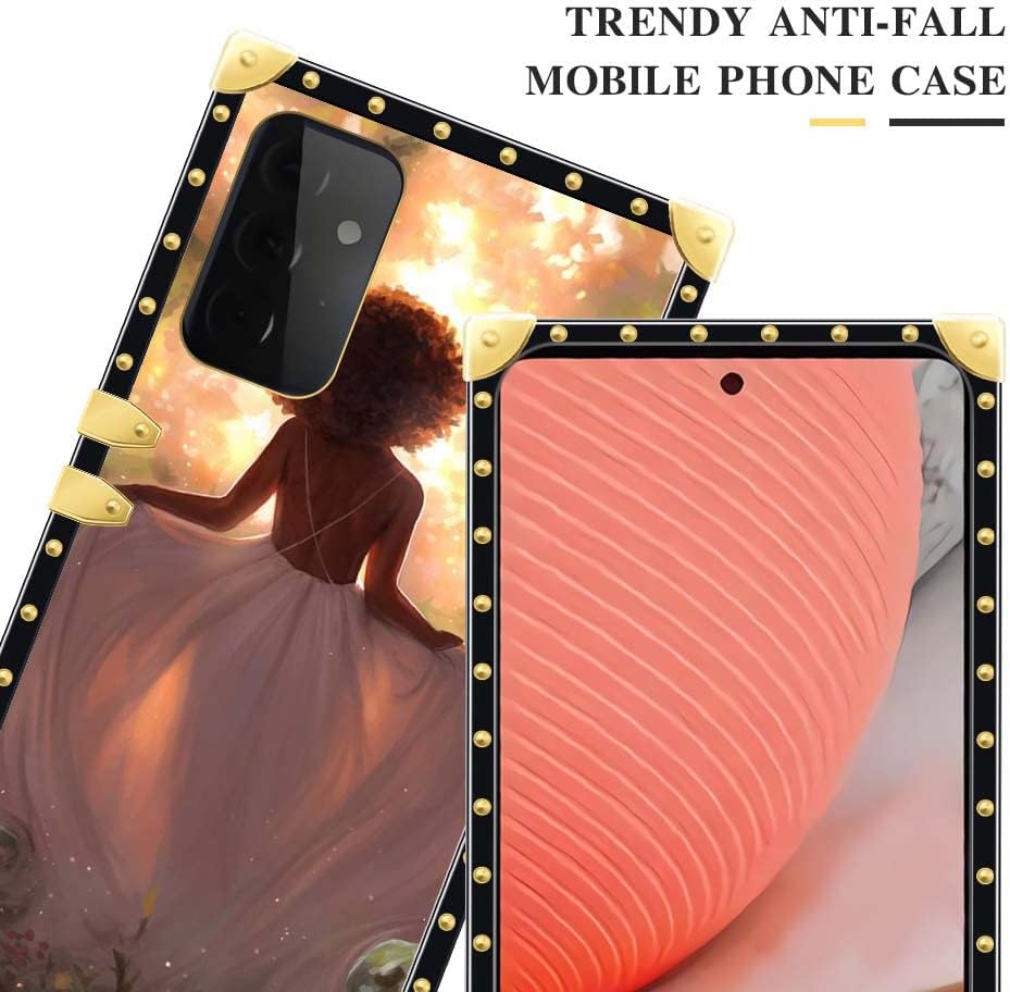 Funda para Samsung Galaxy A72 5G4G, vista trasera de niña en vestido, bordes cuadrados de poliuretano termoplástico suave para Samsung Galaxy A72