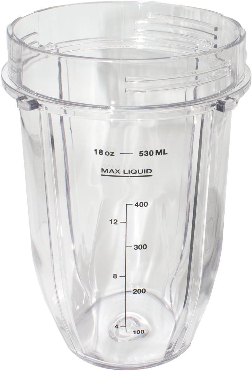 Blendin Tarro de repuesto compatible con Nutri Ninja Auto-iQ 1000W y Duo Blenders (taza de 18 onzas)