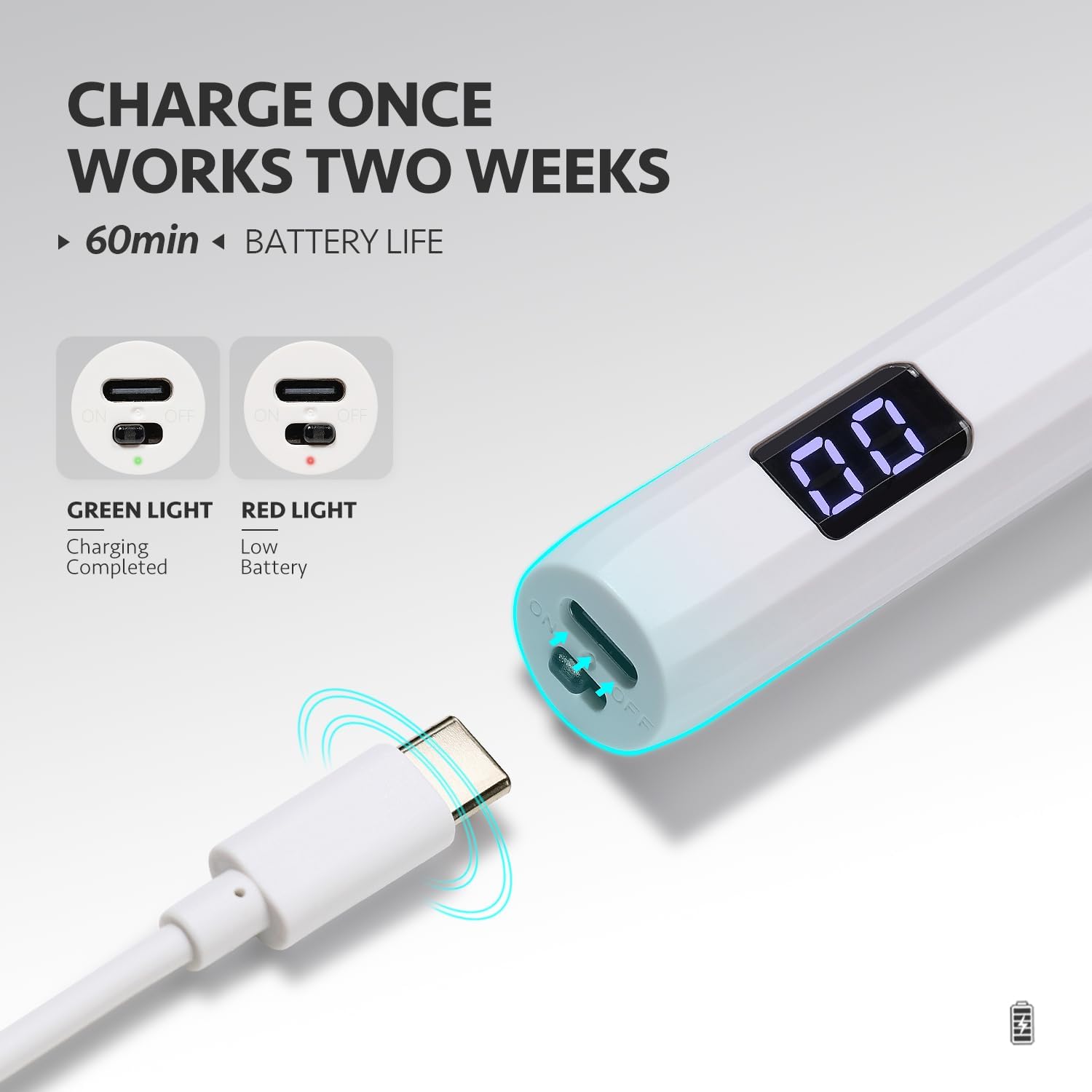 GAOY Lámpara de uñas inalámbrica con soporte, luz UV de mano con pantalla LCD para uñas de gel, secador de uñas USB recargable para secado rápido